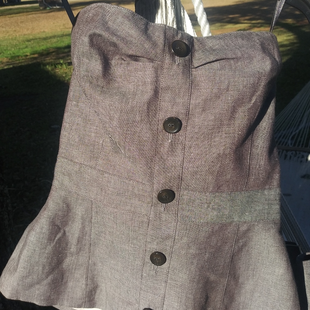 Banana Republic tube 2 piece summer dress suit